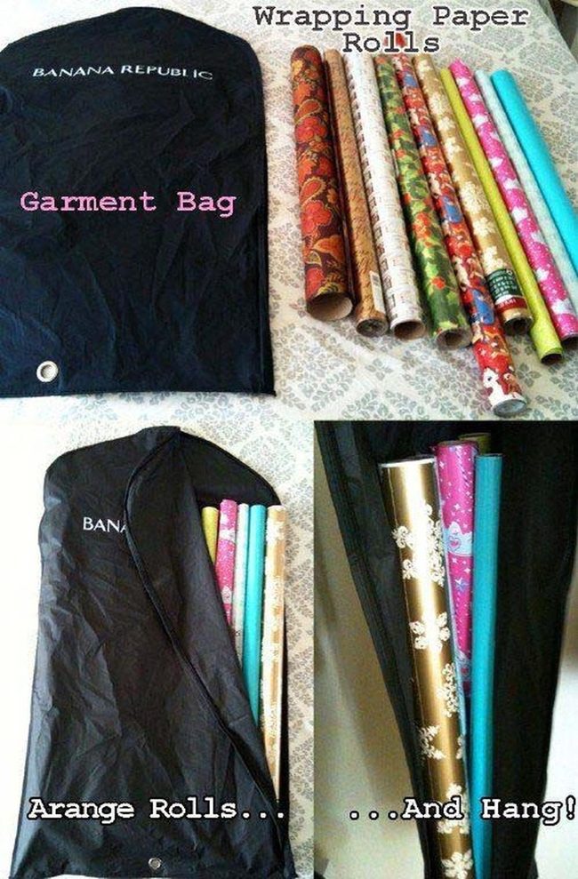 Vertical Wrapping Paper Storage