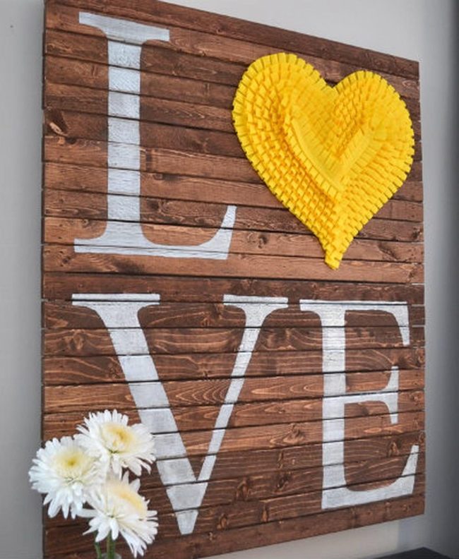 White Letters On Wooden Grain
