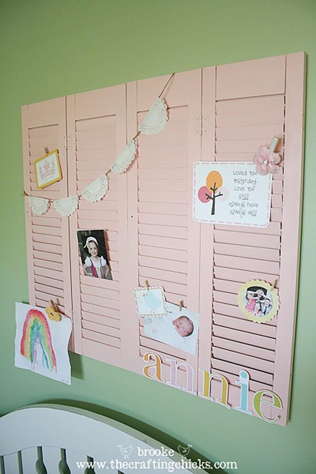 Painted Clothespin Gallery Wall