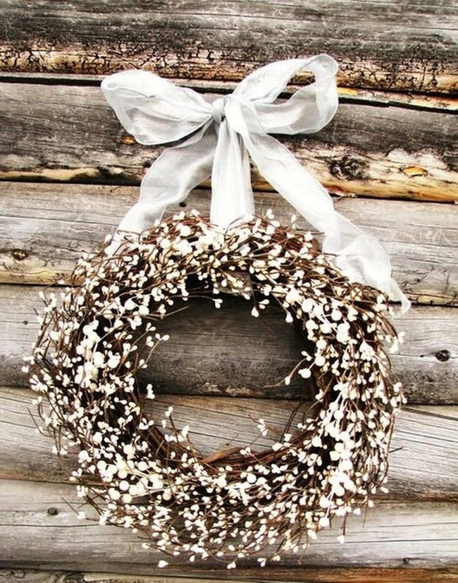 Weathered Wood With Delicate Blooms