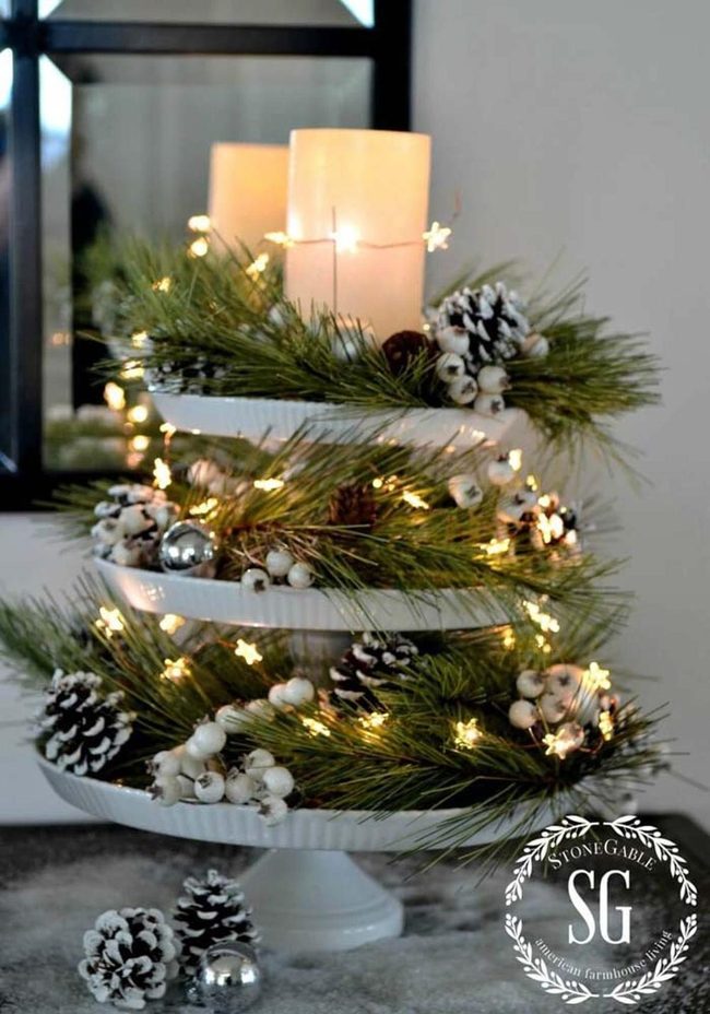 Pine Twigs, Lights, Celebration