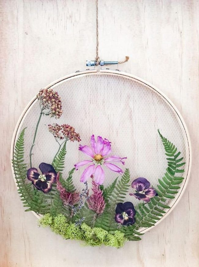 Purple Pink Dried Flowers