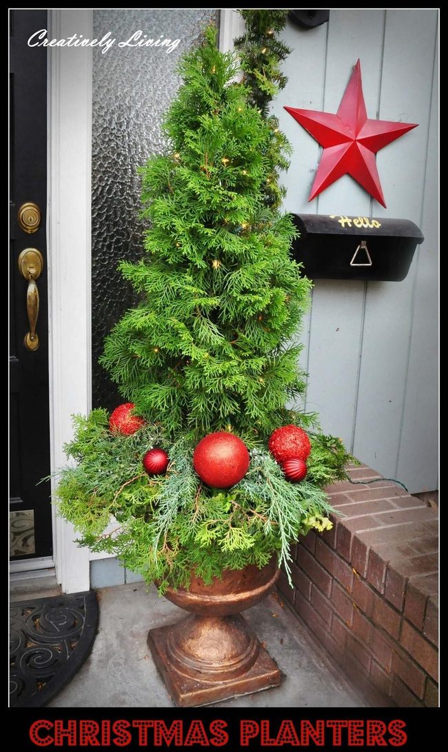 Miniature Evergreen With Twinkling Ornaments