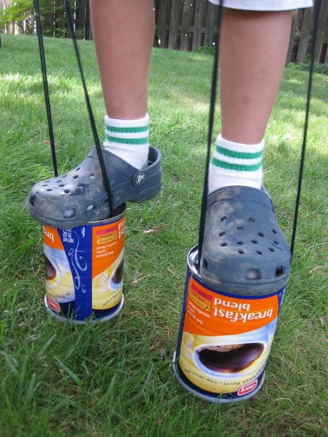 Painted Cans Backyard Games