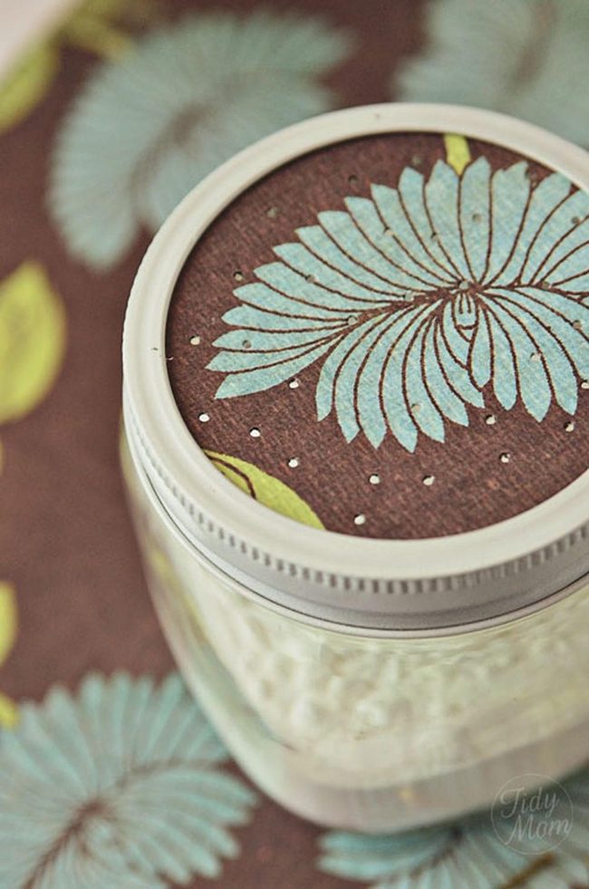 Blue Florals In Glass Jars