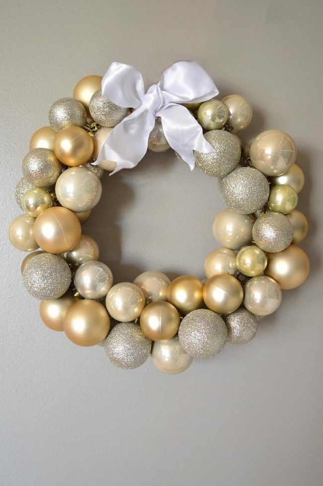 Gold And Cream Ornament Wreaths
