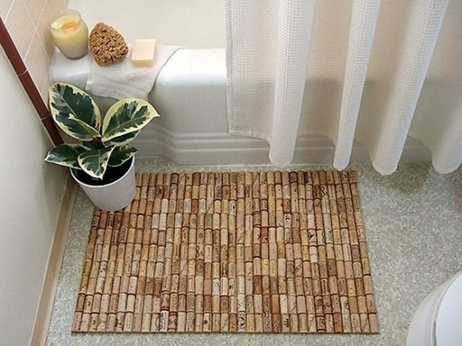 Cork Bottle Mat Bathroom