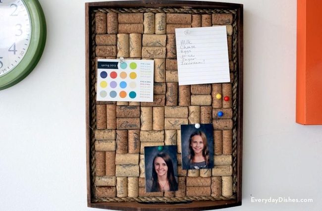 Cork Wall Photo Display