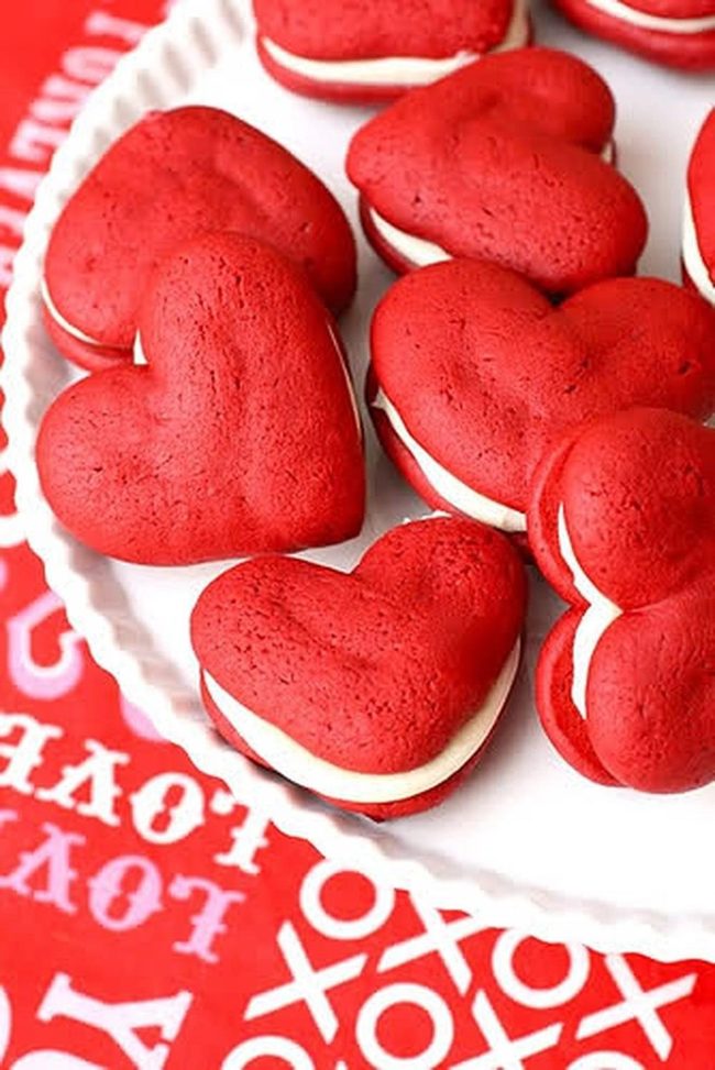 Glossy Red Valentine Cookies