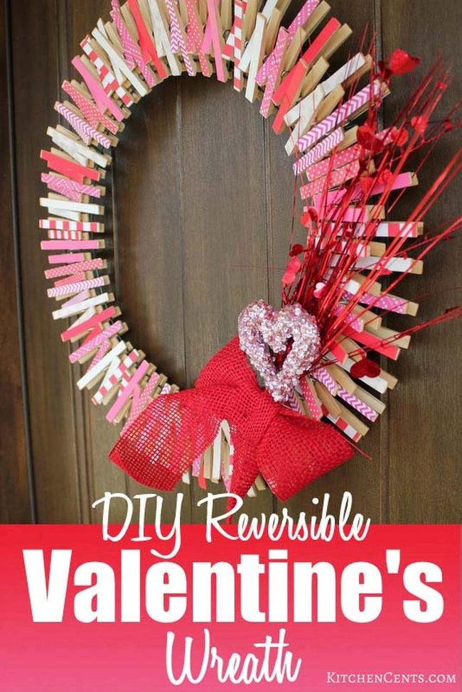 Double-Sided Clothespin Wreath
