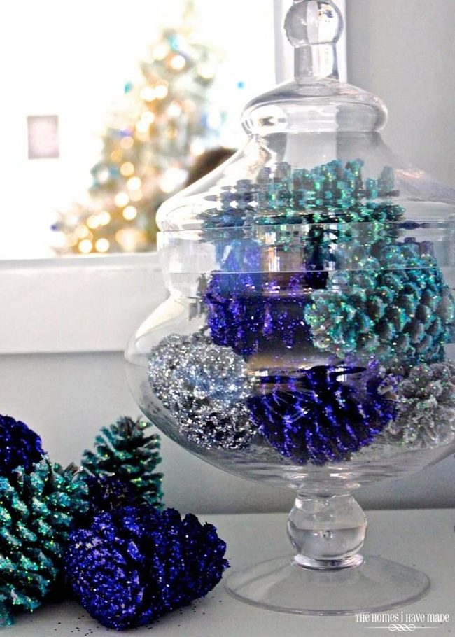 Glittery Pinecone Sparkle Ornaments