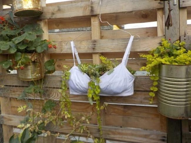Upcycled Bras Blooming Flowers