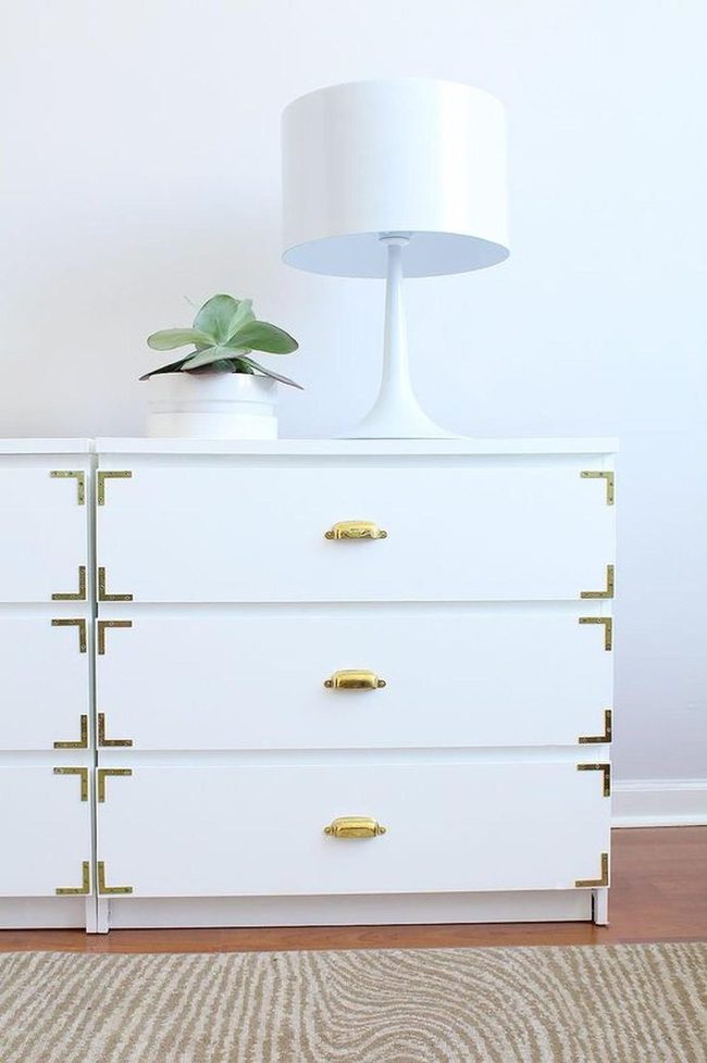 White Dressers, Gold Accents
