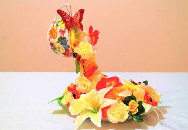 Suspended Teacup Floral Display
