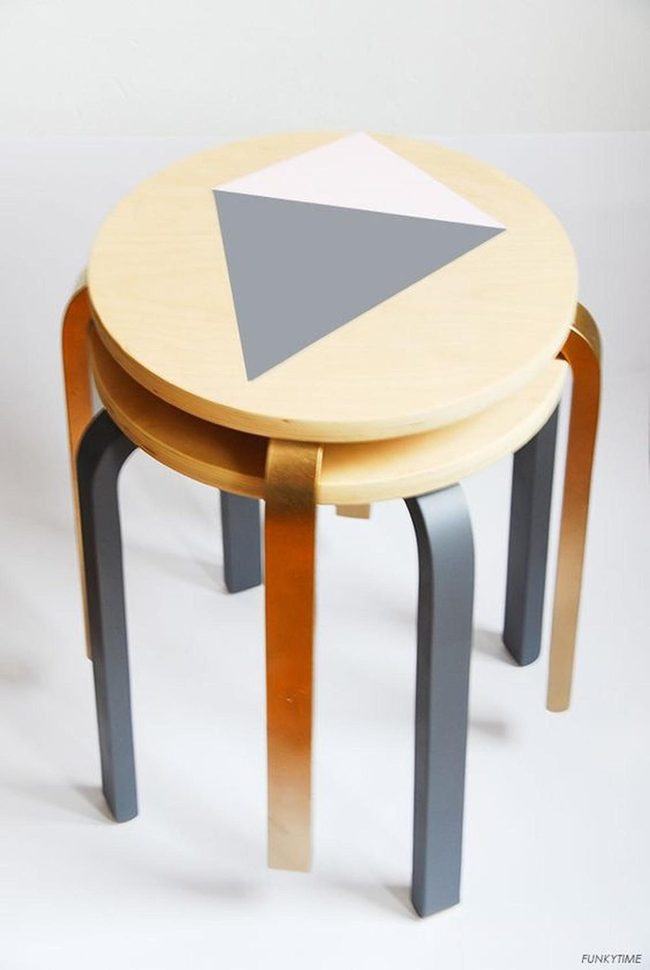 Golden Wood Nesting Stools