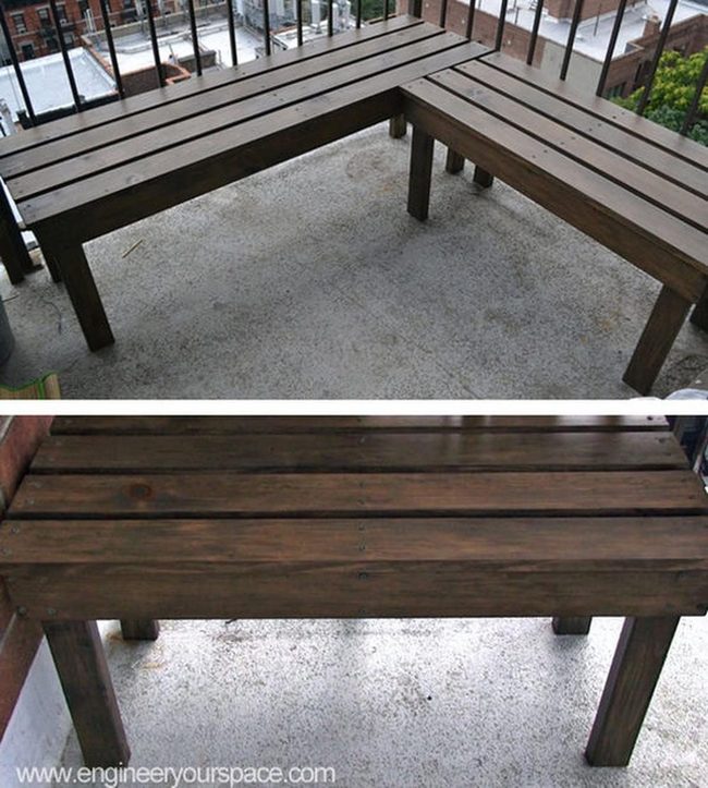 Dark Wood Corner Seating