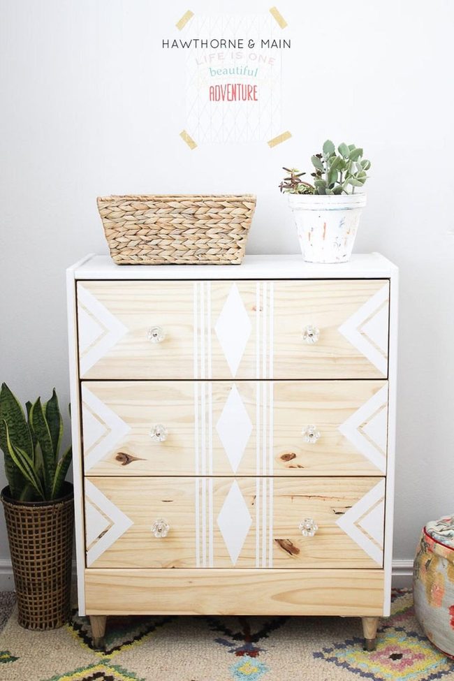 Light Wood Scandinavian Dresser Display