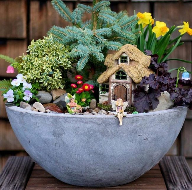 Natural Materials Fairy Garden