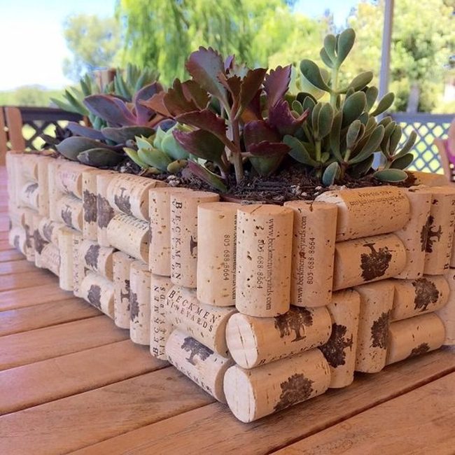 Cork-Stacked Succulent Containers