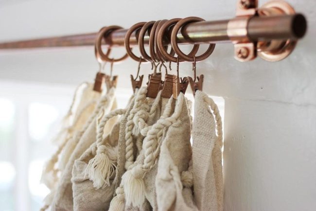 Copper Rods, Tassel Elegance