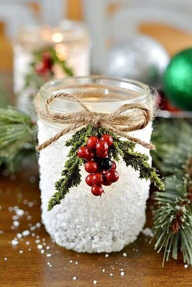 Frosted White Winter Candles