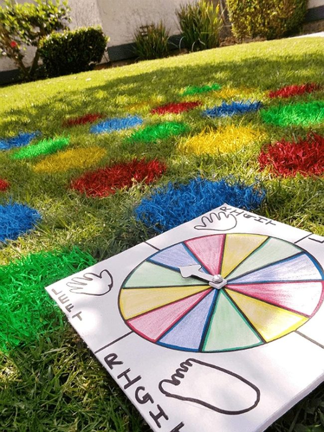 Colorful Grass Twister Game