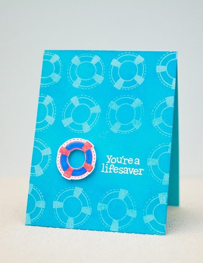 Bright Blue Life Preserver Cards