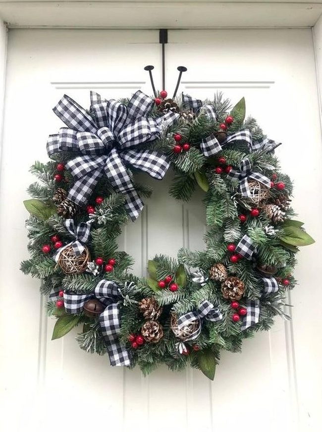 Green Pine With Red Berries