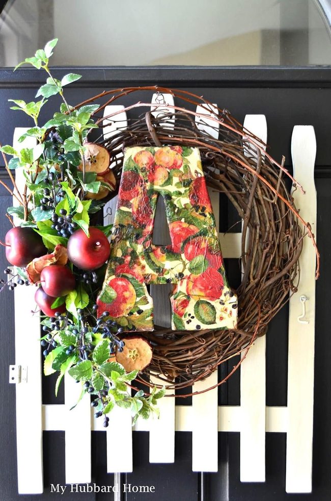 Monogram Letter Decoupage