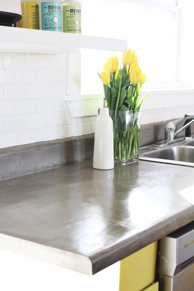 Golden Light Gray Kitchen