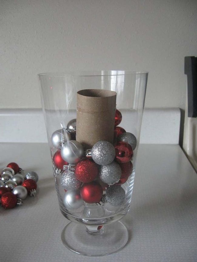 Painted Paper Tube Decorations