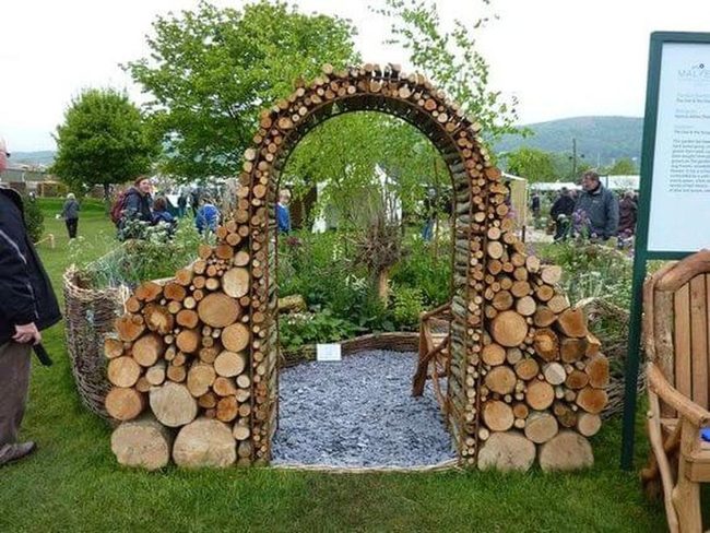 Natural Log Garden Archway