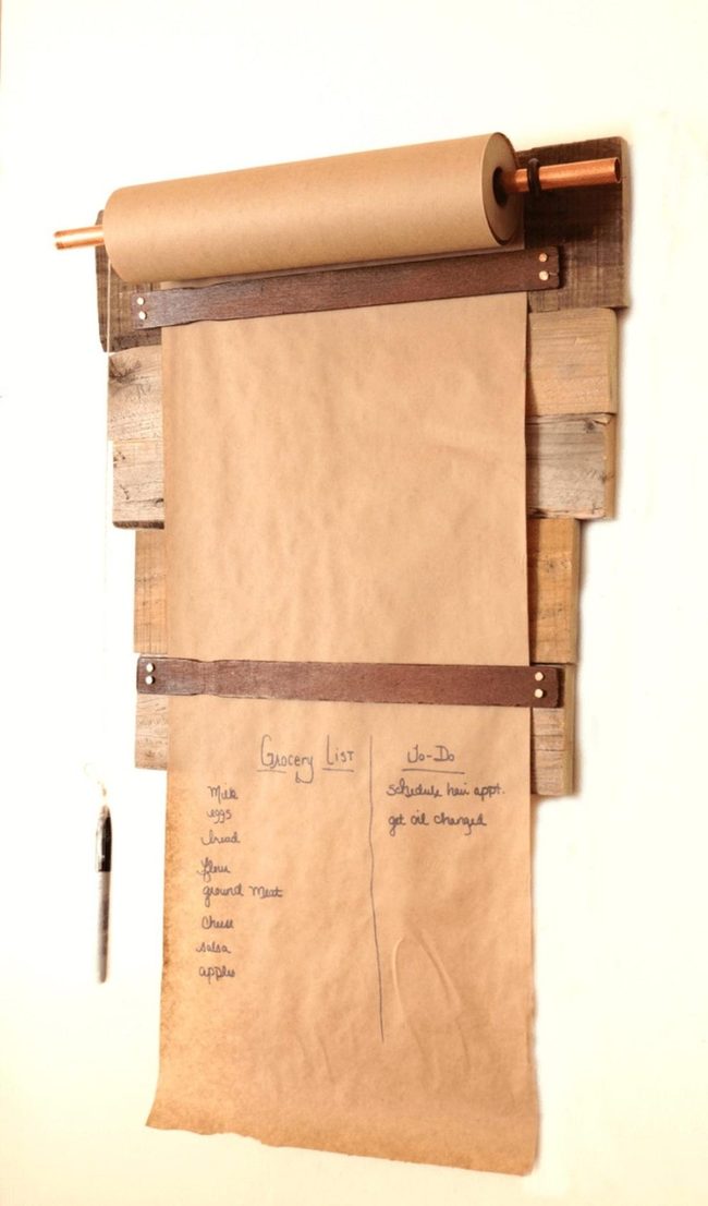 Copper And Leather Message Board