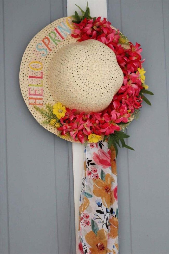 Straw Hat Spring Florals