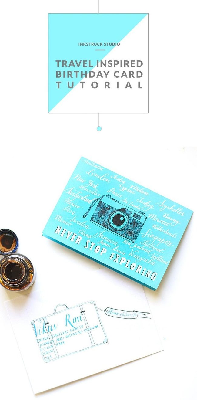 Camera And Cursive Cities Blue