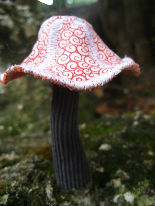 Soft Fabric Mushroom Sculptures
