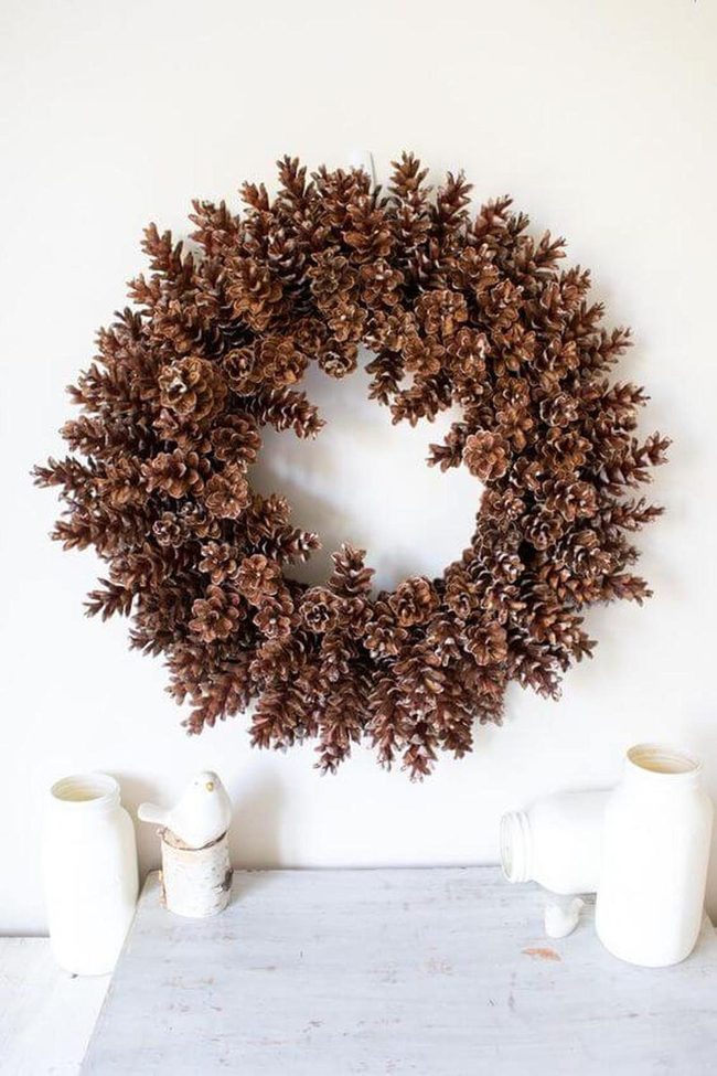 Pinecone Wreath Natural Texture
