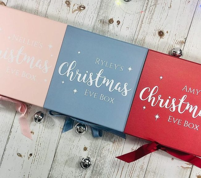 Personalized Red Christmas Eve Box