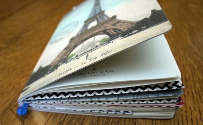Eiffel Tower Black White Notebooks