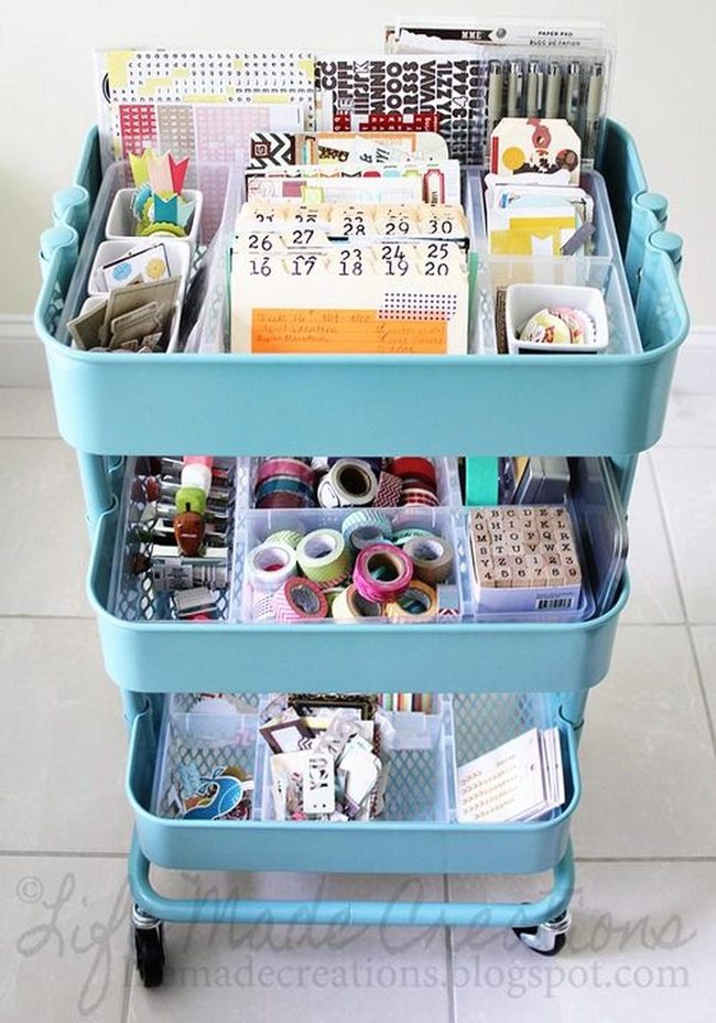 Blue Rolling Craft Organization