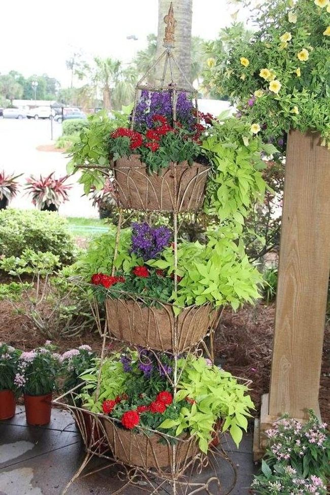 Stacked Flowers Rise Upward