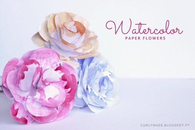 Pink Watercolor Botanical Paper Art
