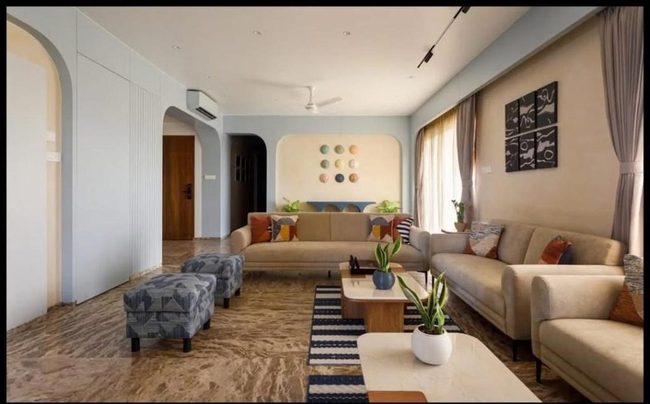 Modern Arches Define Open Living