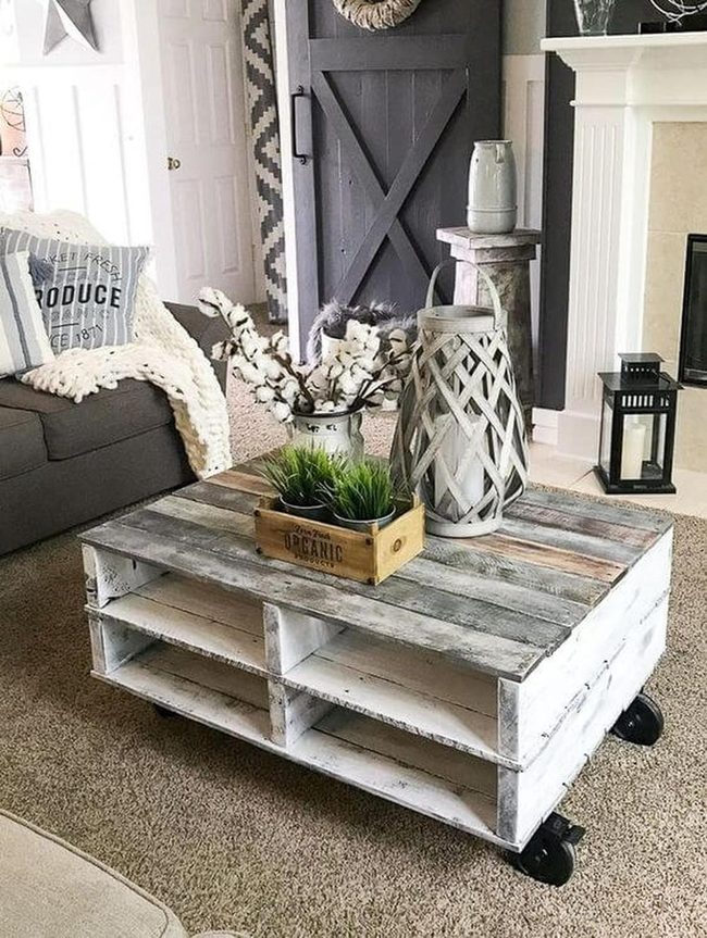 Wheeled Pallet Wood Storage