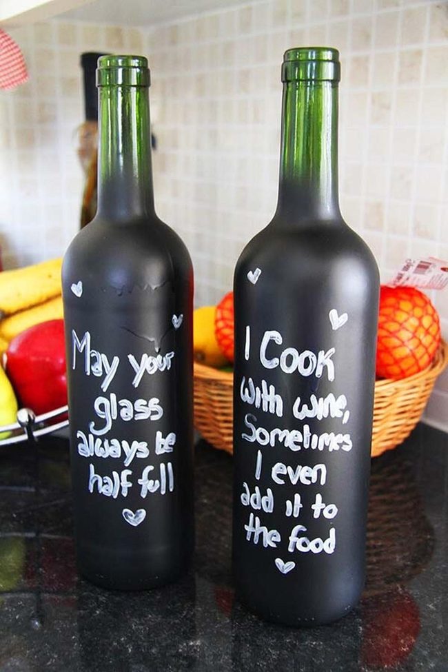 Chalkboard Wine Bottles