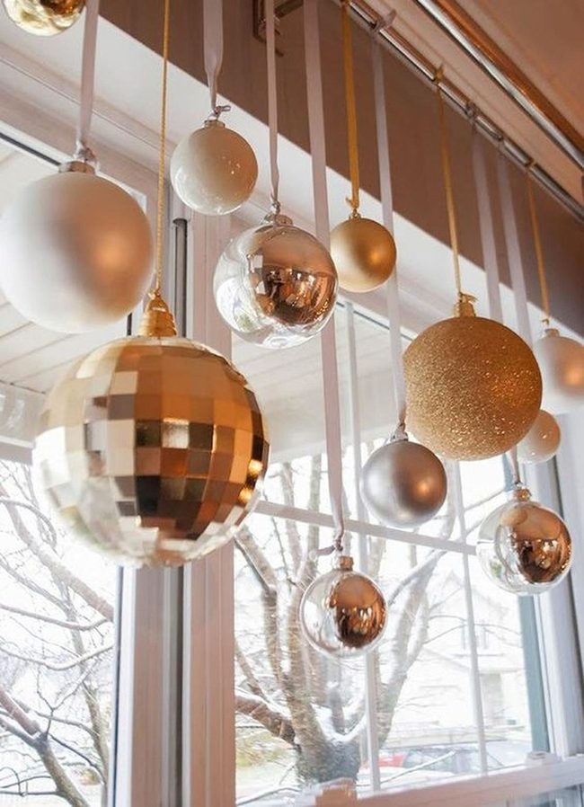 Metallic Ornaments By Sunlit Window