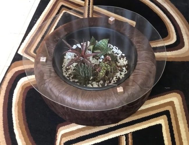 Recycled Rubber Plant Stands