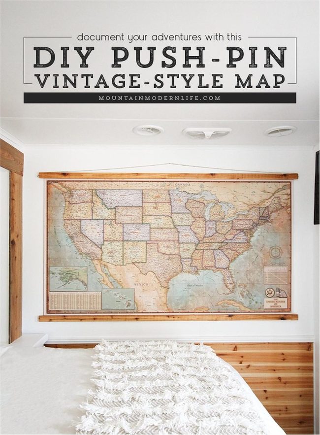 Wooden Walls, Vintage Map