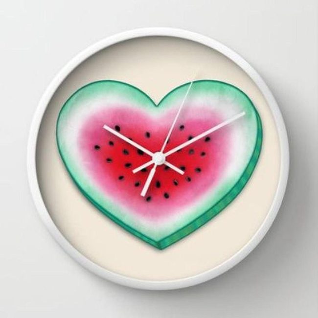 Pink Watermelon Wall Clock