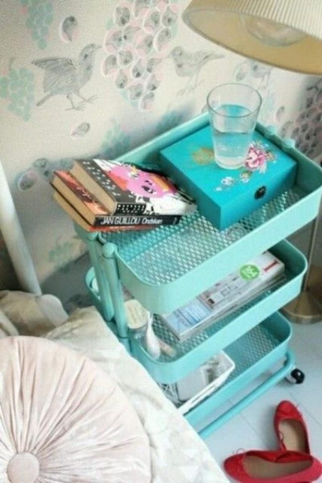 Red Shoes, Blue Metal Cart